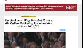 
							         Rockstars Fifty 2017: Die 50 spannendsten Köpfe der Branche | OMR ...								  
							    