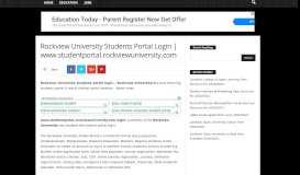 
							         Rockview University Students Portal Login | www.studentportal ...								  
							    