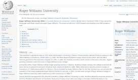 
							         Roger Williams University - Wikipedia								  
							    