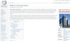 
							         Rogers Communications - Wikipedia								  
							    