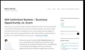 
							         ROI Unlimited Review – Business Opportunity vs. Scam • Marc Antoine								  
							    
