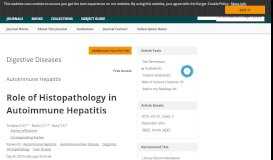 
							         Role of Histopathology in Autoimmune Hepatitis - FullText - Digestive ...								  
							    