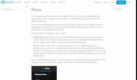 
							         Roles | MuleSoft Documentation								  
							    