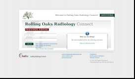 
							         Rolling Oaks Connect - Login - My Radiology Portal								  
							    