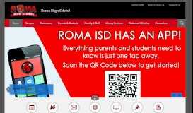 
							         Roma High School / Homepage - Roma Independent School District								  
							    