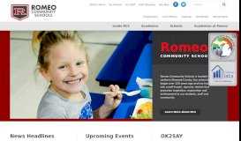 
							         Romeo Community Schools								  
							    