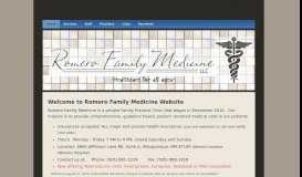 
							         Romero Family Medicine Website								  
							    
