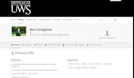 
							         Ron Livingstone — The UWS Academic Portal - UWS Research Portal								  
							    