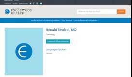 
							         Ronald Strobel | Englewood Health								  
							    