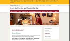 
							         Room Change | University Housing and Residential Life								  
							    