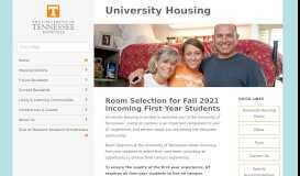 
							         Room Selection for Incoming Students | University Housing								  
							    