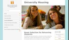 
							         Room Selection for Returning Students | University Housing								  
							    