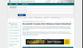 
							         Roosevelt County New Mexico Court Directory | CourtReference.com								  
							    