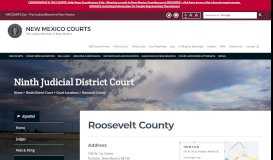 
							         Roosevelt County - Ninth Judicial District Court - NM Courts Home								  
							    