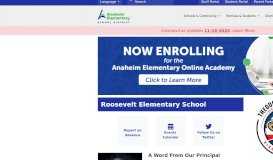 
							         Roosevelt Elementary School | innovative • diverse ... - Anaheim								  
							    