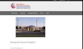 
							         Roosevelt General Hospital - New Mexico Hospital Association								  
							    