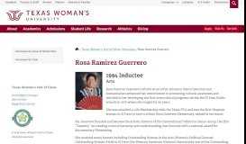 
							         Rosa Ramirez Guerrero - Texas Women's Hall of Fame - Texas ...								  
							    