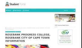 
							         rosebank progress college, rosebank city of cape town ... - Student Portal								  
							    