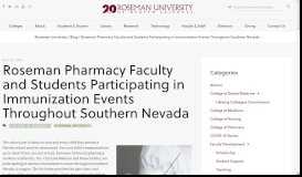 
							         Roseman Pharmacy Faculty and Students Participating in ...								  
							    