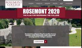 
							         Rosemont College Homepage - Rosemont College								  
							    