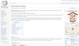 
							         Roseville College - Wikipedia								  
							    