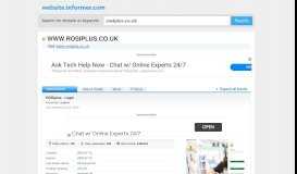 
							         rosiplus.co.uk at WI. ROSIplus - Login - Website Informer								  
							    
