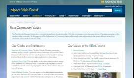 
							         Ross Community Values | iMpact Web Portal | University of Michigan's ...								  
							    
