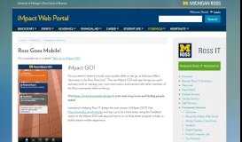 
							         Ross Goes Mobile! | iMpact Web Portal | University of Michigan's Ross ...								  
							    