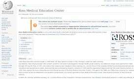 
							         Ross Medical Education Center - Wikipedia								  
							    
