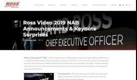 
							         Ross Video 2019 NAB Announcements & Keynote Surprises | Ross ...								  
							    