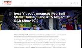 
							         Ross Video Announces Red Bull Media House / Servus TV Project at ...								  
							    