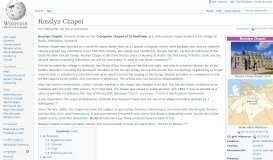 
							         Rosslyn Chapel - Wikipedia								  
							    