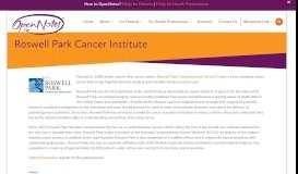 
							         Roswell Park Cancer Institute - OpenNotes								  
							    