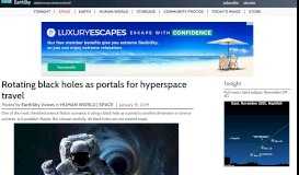 
							         Rotating black holes as portals for hyperspace travel | Human World ...								  
							    