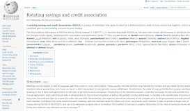 
							         Rotating savings and credit association - Wikipedia								  
							    