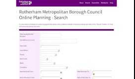 
							         Rotherham Metropolitan Borough Council Online Planning - Search								  
							    