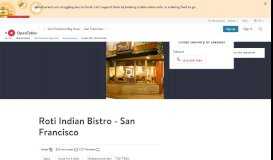 
							         Roti Indian Bistro - San Francisco Restaurant - San Francisco, CA ...								  
							    