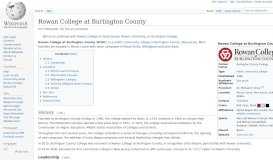 
							         Rowan College at Burlington County - Wikipedia								  
							    