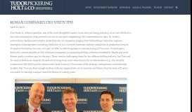 
							         Rowan Companies CEO Visits TPH – Tudor, Pickering, Holt & Co.								  
							    