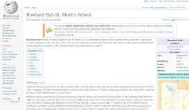 
							         Rowland Hall-St. Mark's School - Wikipedia								  
							    