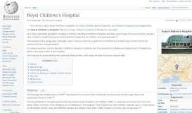 
							         Royal Children's Hospital - Wikipedia								  
							    