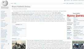 
							         Royal Enfield (India) - Wikipedia								  
							    