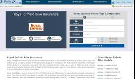 
							         Royal Enfield Insurance - Renew Royal Enfield Bike insurance Online								  
							    