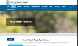 
							         Royal Life Saving Society NSW > PARTNERS > Keep Watch Partners								  
							    