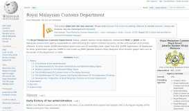 
							         Royal Malaysian Customs Department - Wikipedia								  
							    
