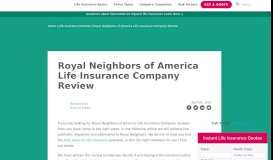
							         Royal Neighbors of America Life Insurance Company Review 2019								  
							    