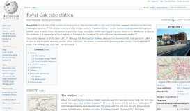 
							         Royal Oak tube station - Wikipedia								  
							    