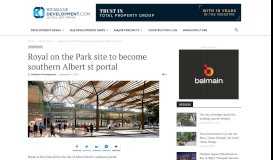 
							         Royal on the Park site to become southern Albert st portal - Brisbane ...								  
							    