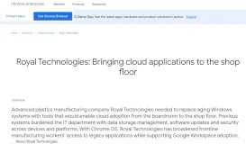 
							         Royal Technologies Case Study | Google Cloud								  
							    