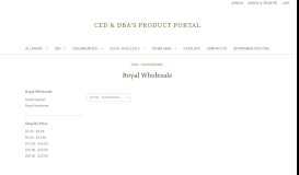 
							         Royal Wholesale - CED & DBA PRODUCT PORTAL								  
							    